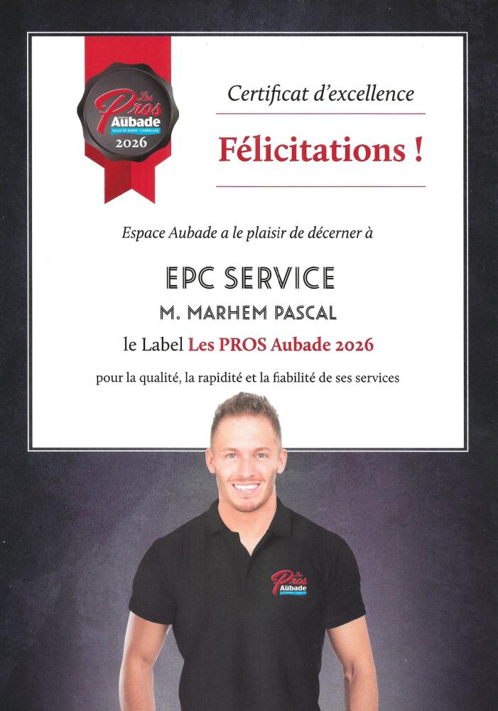 EPC CERTIFICAT D EXELLENCE 2026